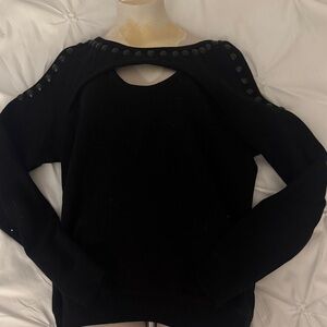 Guess Black cold shoulder Sweater with Button Detail
